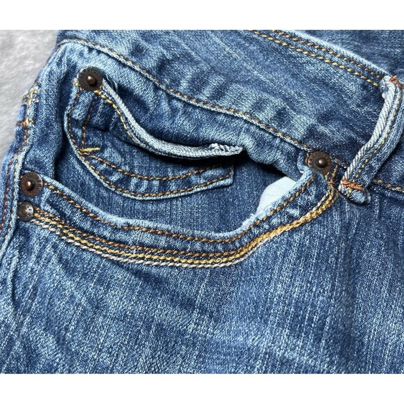 Aeropostale Capri Blue Jeans Womens Size 11/12 Denim Embroidered Pocket Summer - Picture 13 of 15